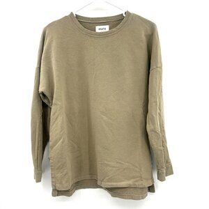 Mate the Label Green 100% Organic Cotton Tunic Sweatshirt Women's Small